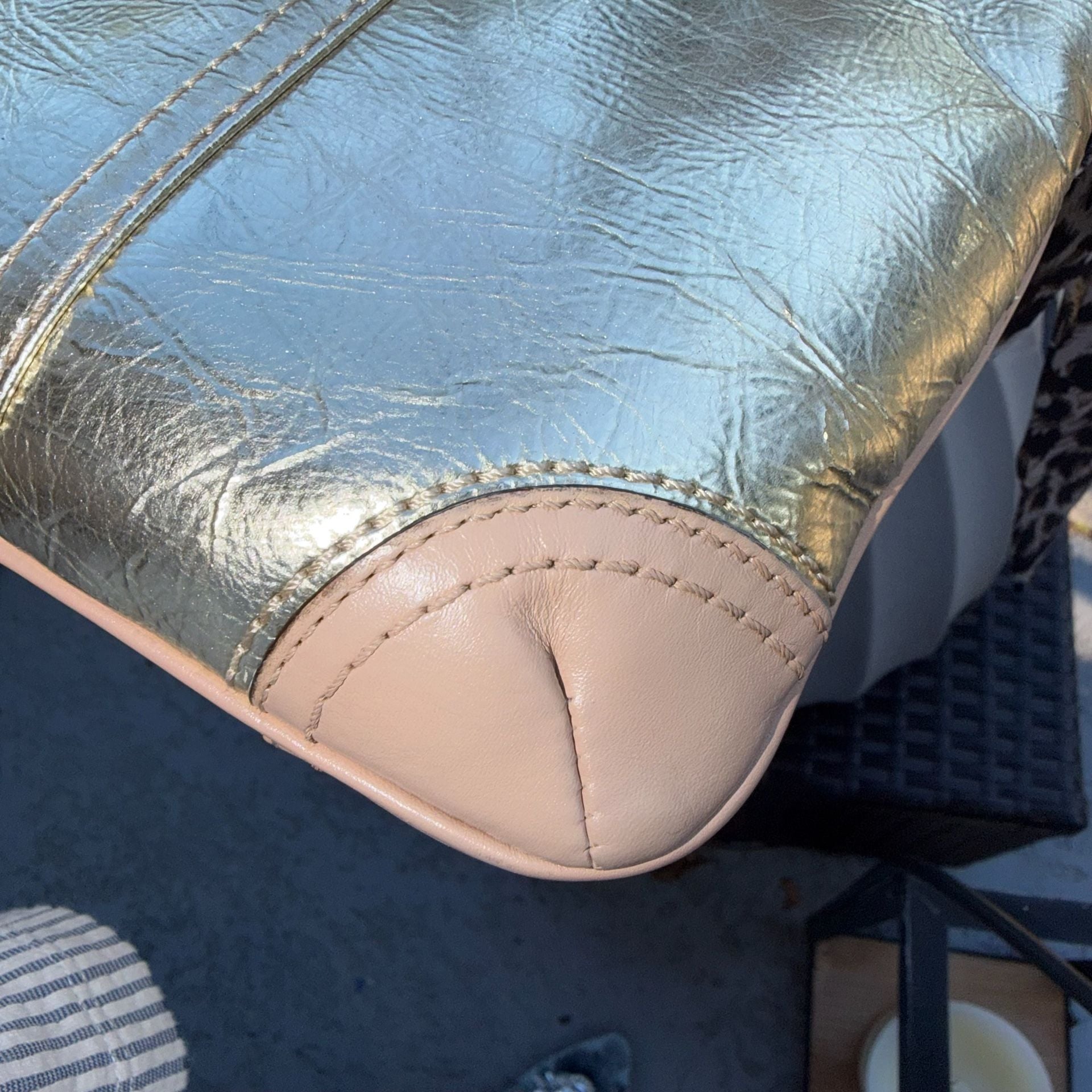 Coach Metallic Gold Leather Crossbody Bag
#60T926 9