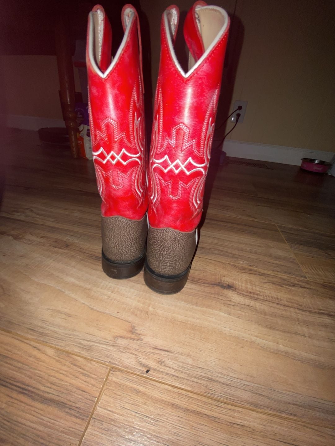 Old West BSY1913 Size 5.0-D Brown Red Cowboy Boots 4