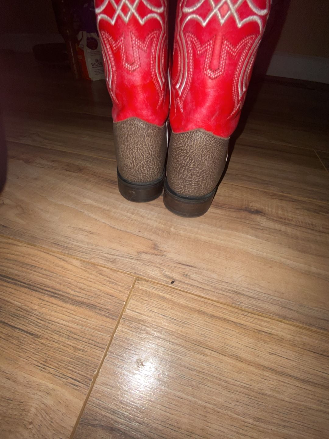 Old West BSY1913 Size 5.0-D Brown Red Cowboy Boots 5