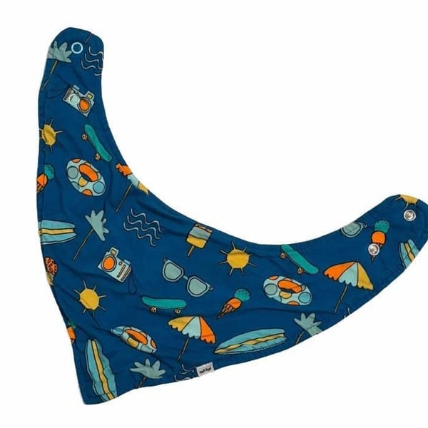 Little Sleepies Surf's Up Bandana Bib