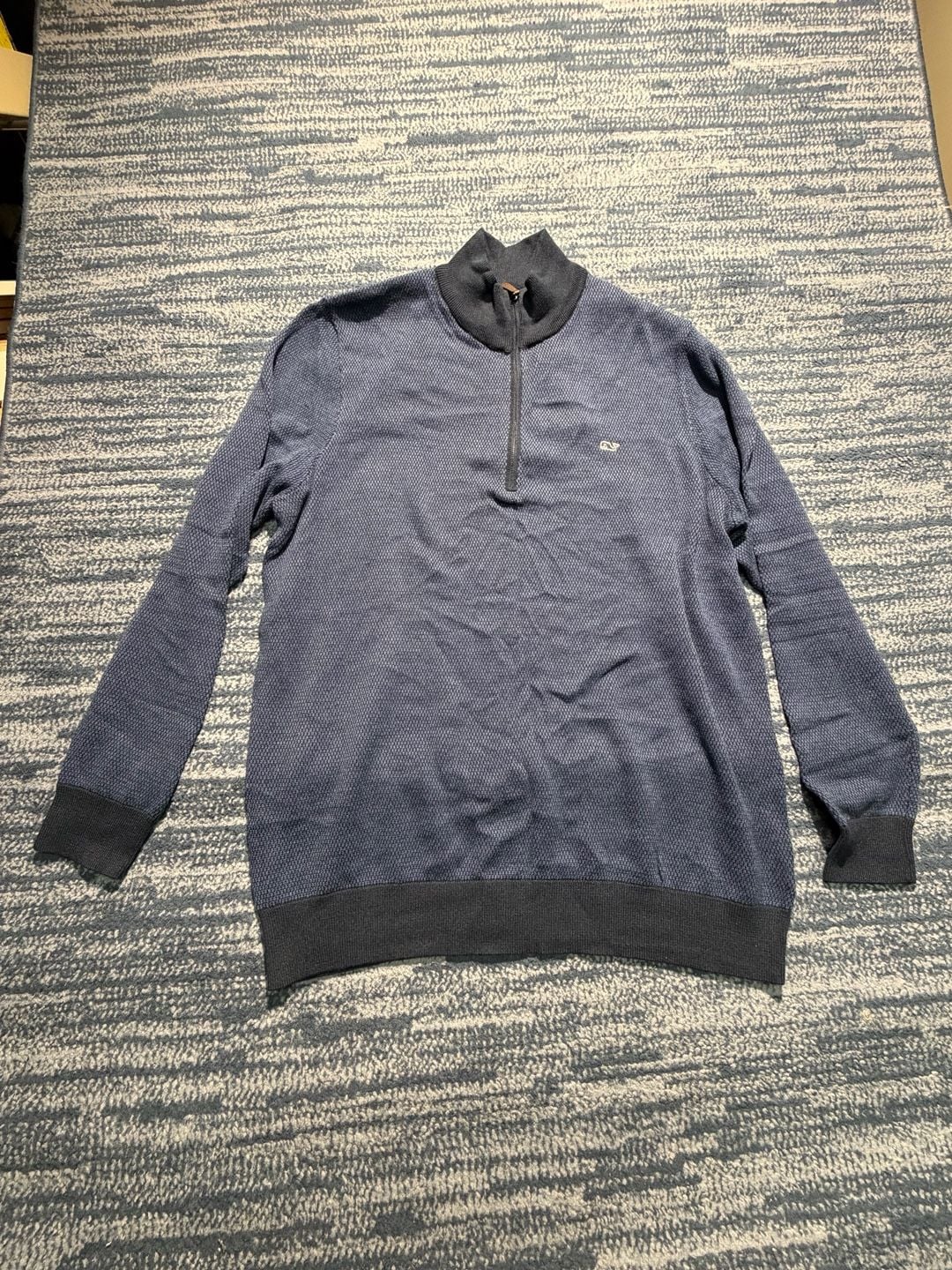 Vineyard Vines Hamilton Quarter-Zip Pullover Sweater Blue 2