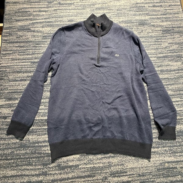 Vineyard Vines Hamilton Quarter-Zip Pullover Sweater Blue
