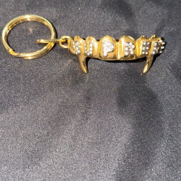 Supreme Fronts Grill Keychain Gold