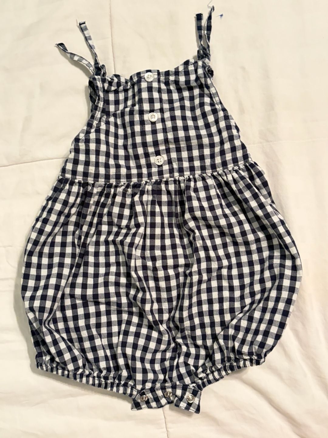 Garb Notre Dame Fighting Irish Girls Infant 6 M Teagan Gingham Ruffled Romper 5