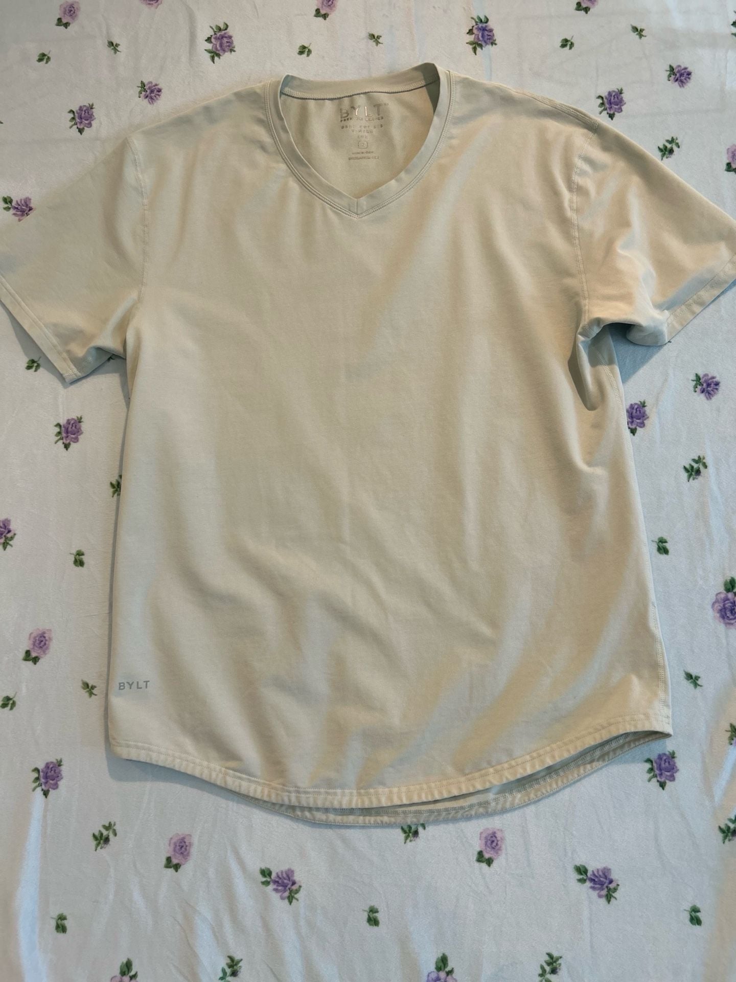 Bylt Drop-Cut Lux V-Neck T-Shirt Size XL Tan Short Sleeve 8