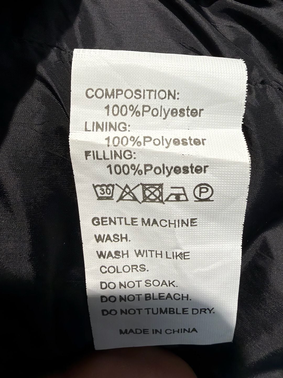 Unbranded Puffer Vest Black Polyester Stand Collar 2