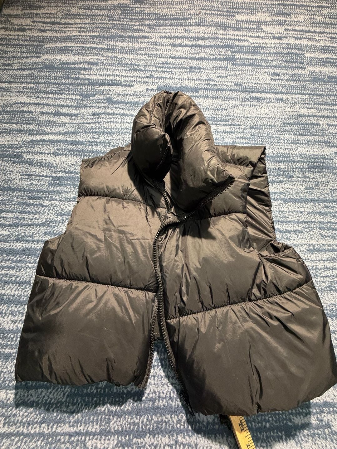 Unbranded Puffer Vest Black Polyester Stand Collar 4