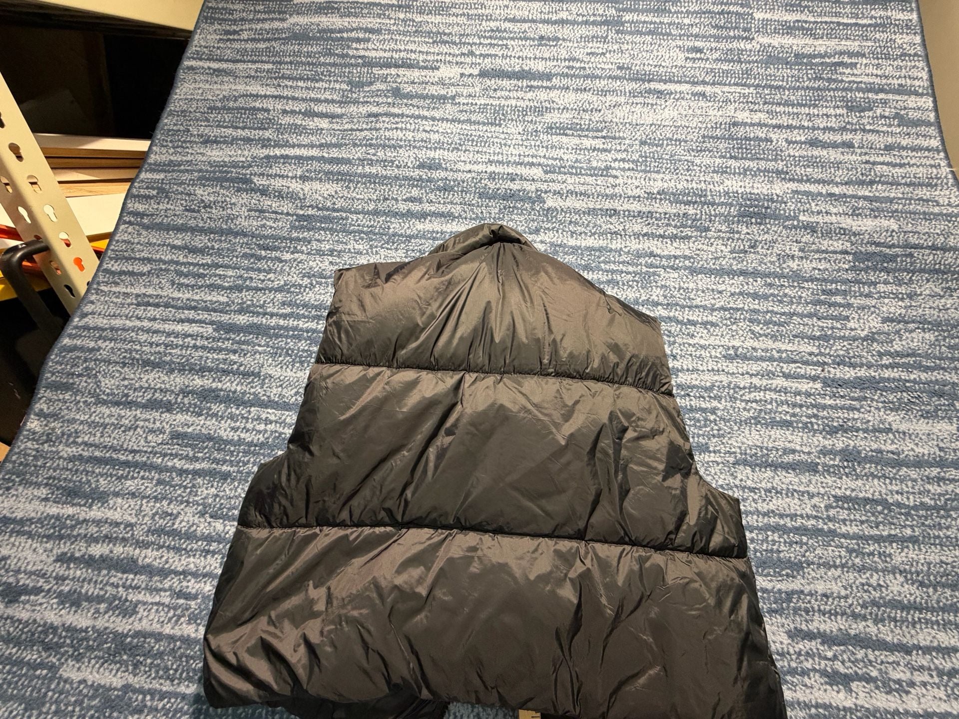 Unbranded Puffer Vest Black Polyester Stand Collar 8