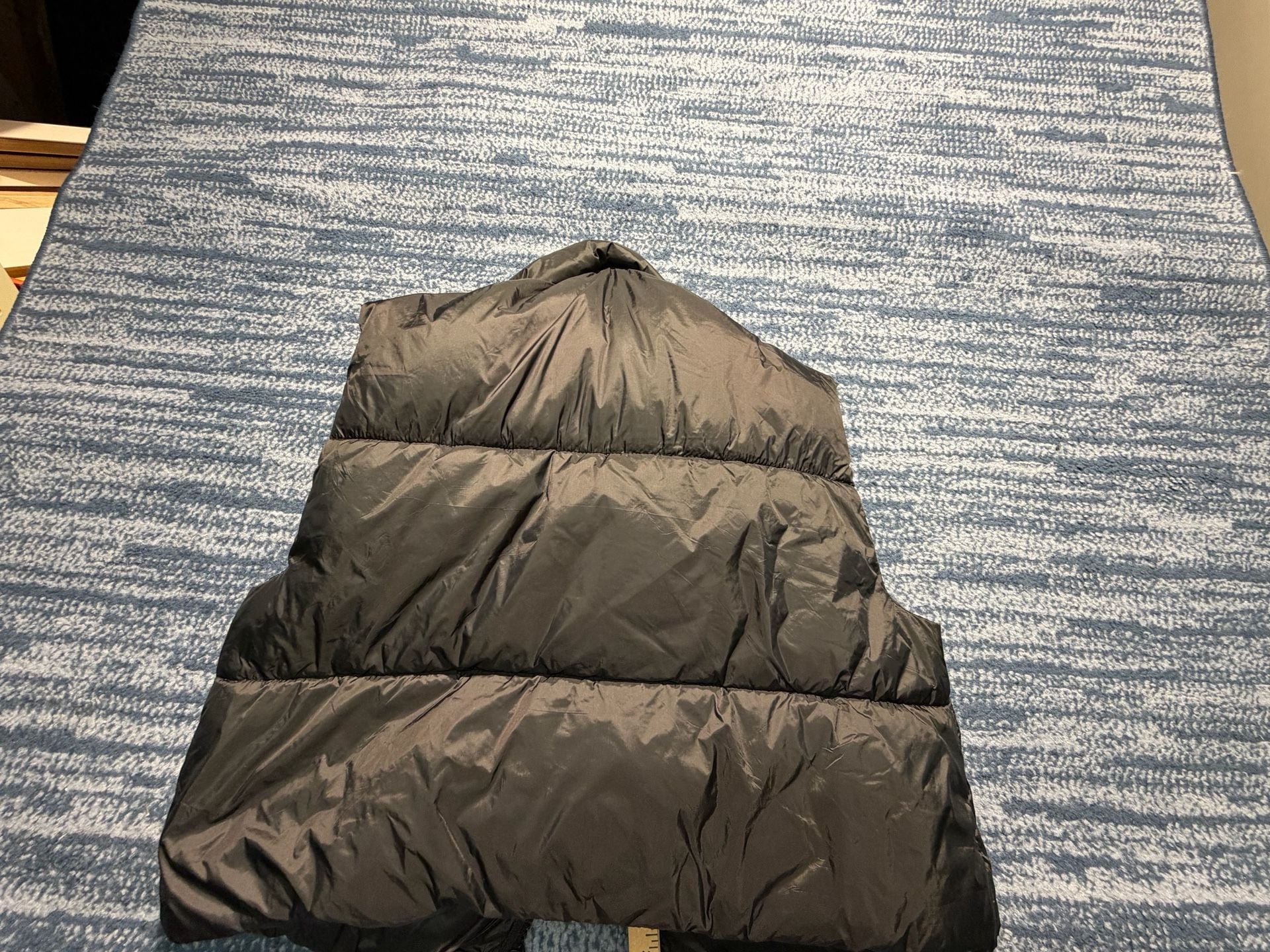 Unbranded Puffer Vest Black Polyester Stand Collar 9