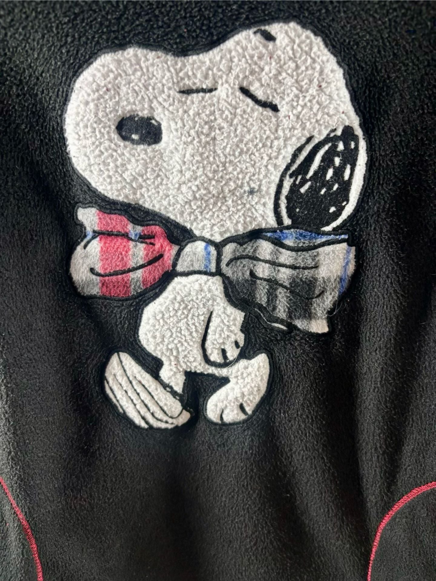 Peanuts Snoopy Fleece Sweatshirt Size M Black 4