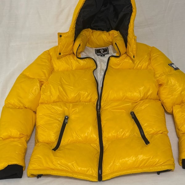 Rebel Minds Puffer Jacket Size S Yellow Hooded