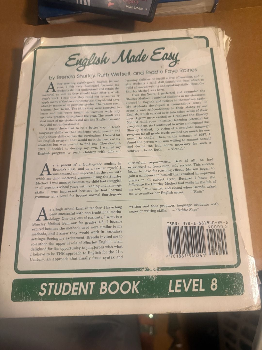 The Shurley Method English Made Easy Student Book Level 8 2