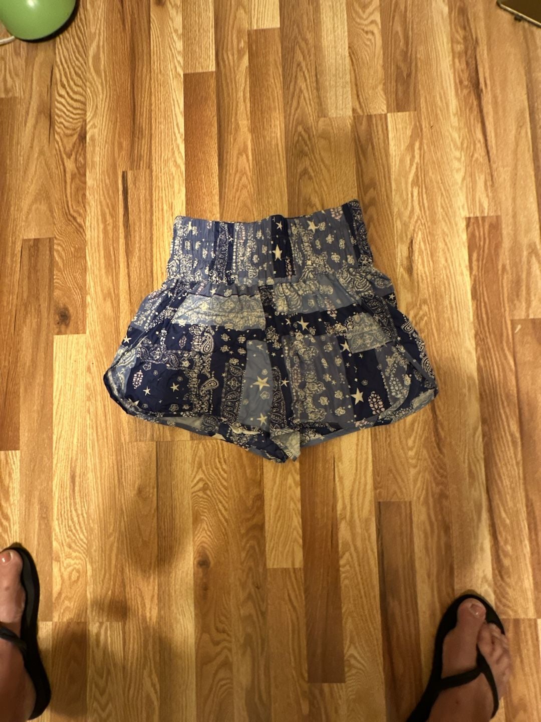 FP Movement The Way Home Shorts Size XL Blue Paisley Star Printed 5