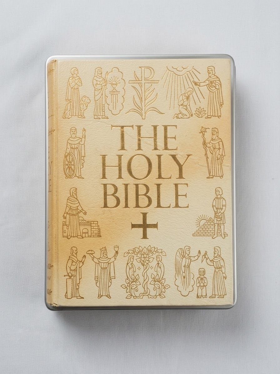 Vintage The Holy Bible Illustrated Hardcover Edition 1