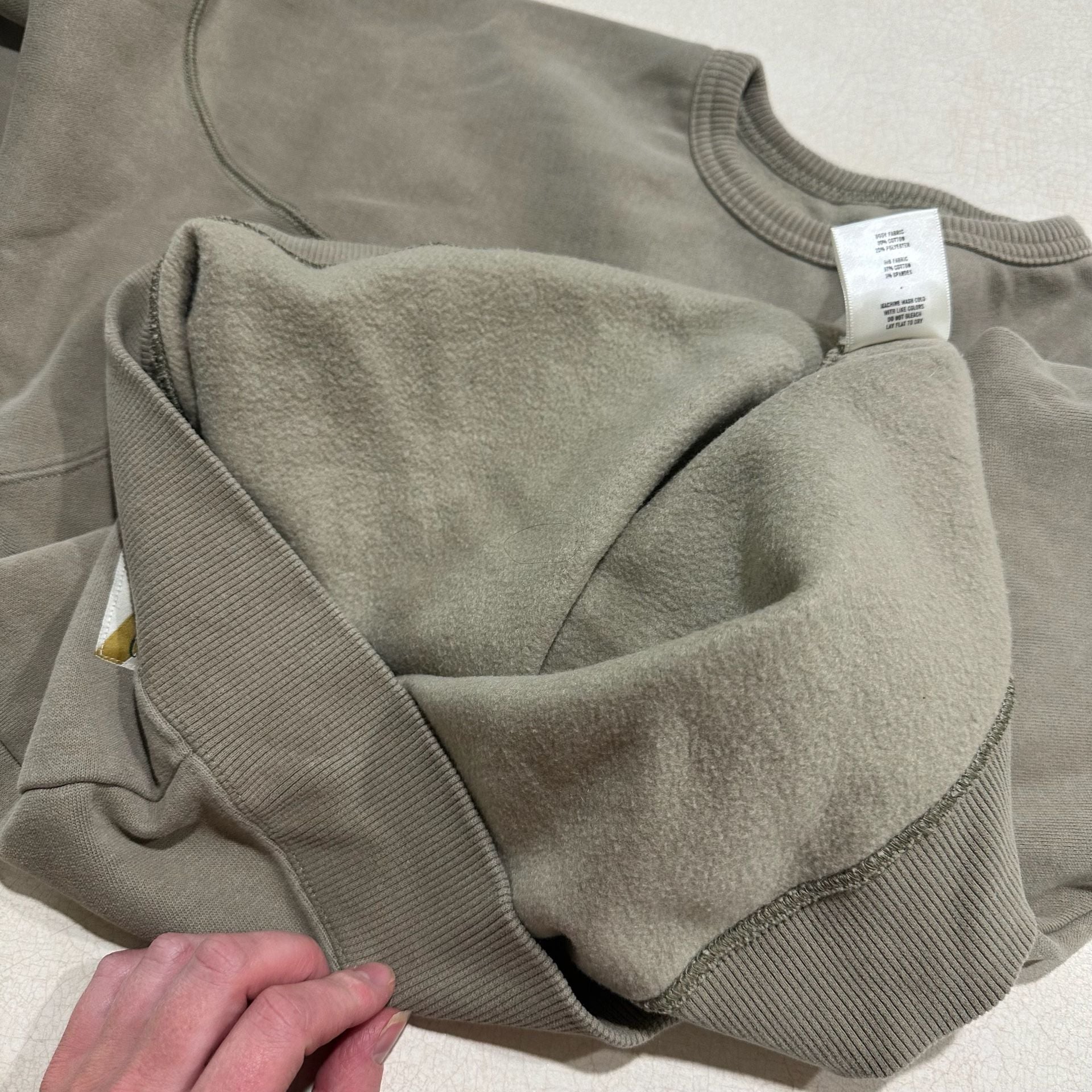 Tracksmith Trackhouse Beige Crewneck Sweatshirt, Women's Small, Running 10