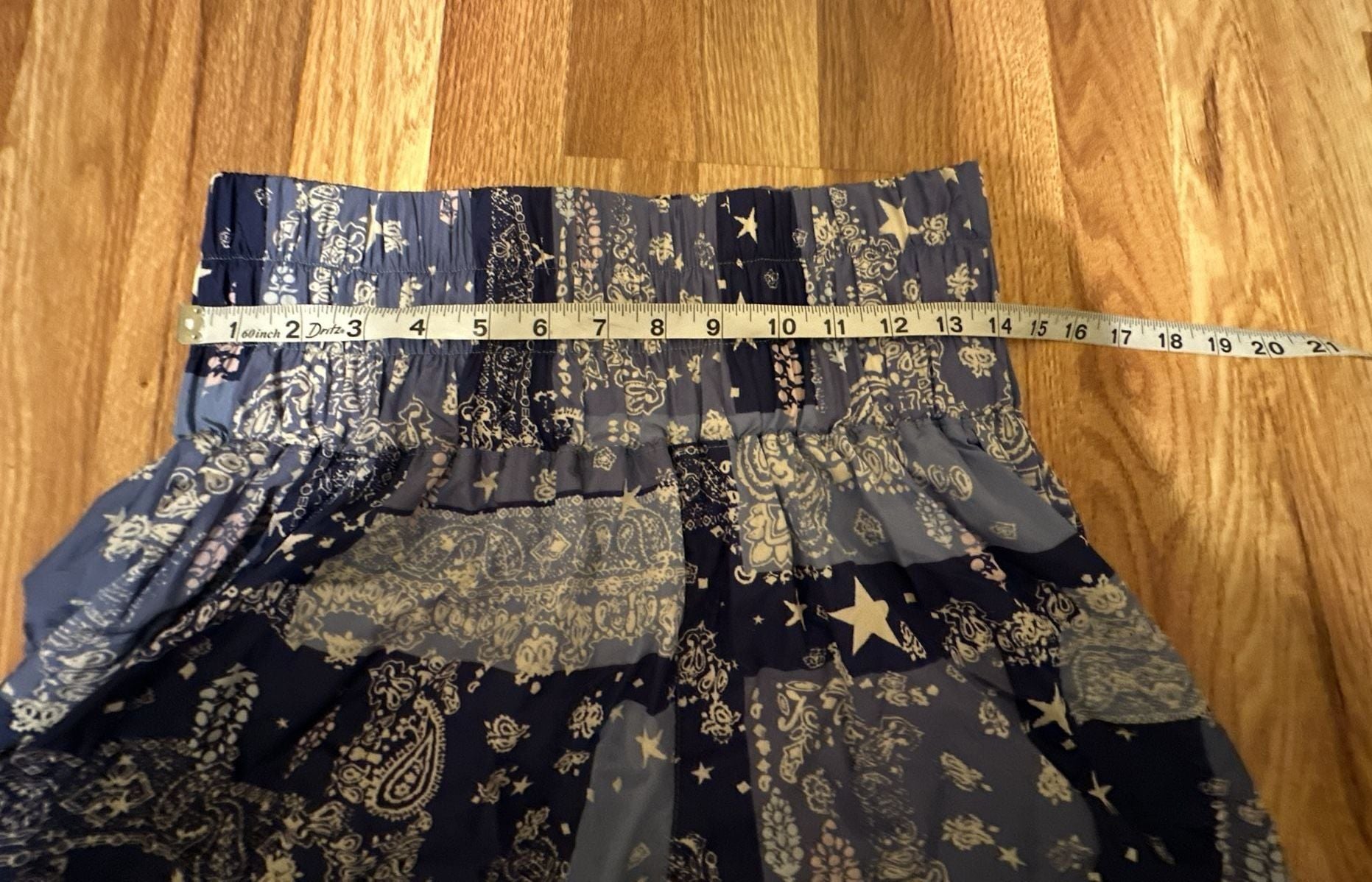 FP Movement The Way Home Shorts Size XL Blue Paisley Star Printed 9