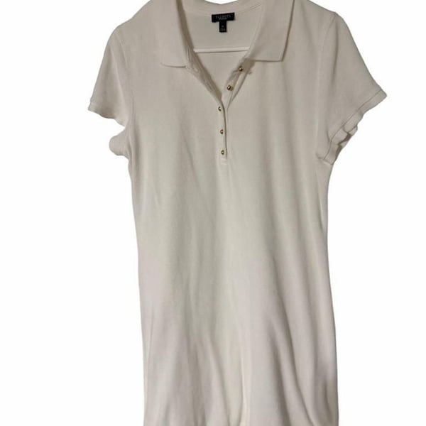 Talbots Polo Dress Size M White