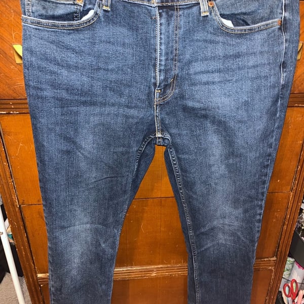 Levi's 513 Slim Straight Jeans Size 36x32 Blue Denim