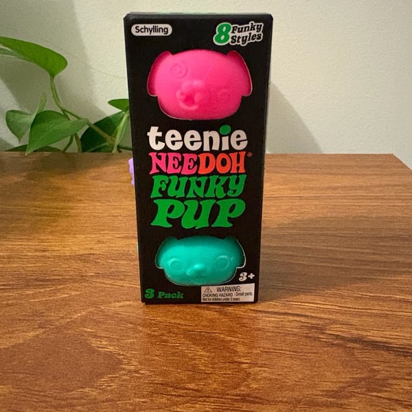Schylling Teenie NeeDoh Funky Pup 3 Pack Stress Toy