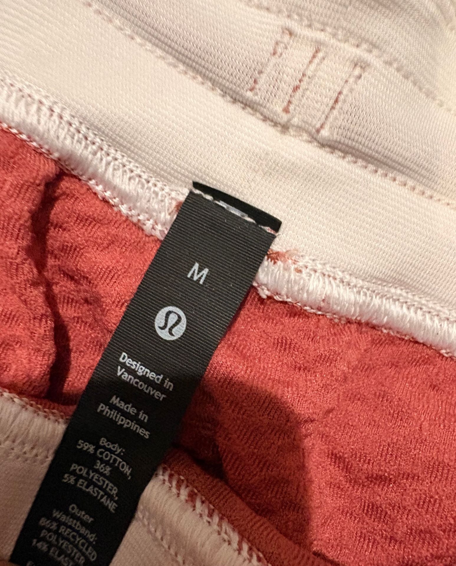 Lululemon Shorts Size M Pink Textured Athletic Drawstring 4