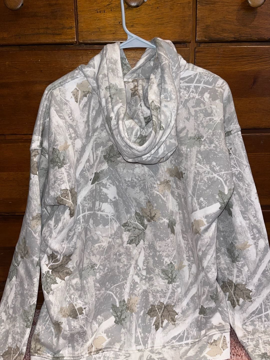 abercrombie kids A&F Essentials Hoodie Size 17/18 White Camo 3
