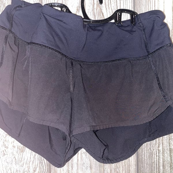 LULULEMON Womens Black 3" Love Is SPEED SHORTS with Liner Run Workoiut Mint! 6