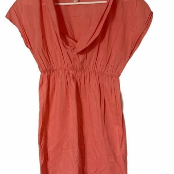J.Crew Cowl Neck Dress Size XS Coral Pink Cotton