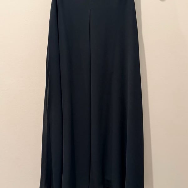 BCBGeneration Fringe Dress Size M Black Chiffon Sleeveless Tank
