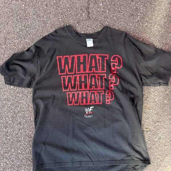 WWF Stone Cold Steve Austin What? T-Shirt Size XL Black