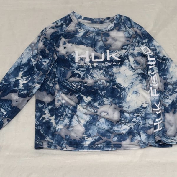 Huk Pursuit Mossy Oak Fracture Size YS Long Sleeve Shirt