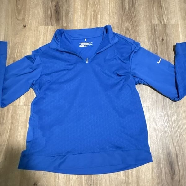 Nike Golf Dri-Fit Tour Performance 1/2 Zip Size M Blue