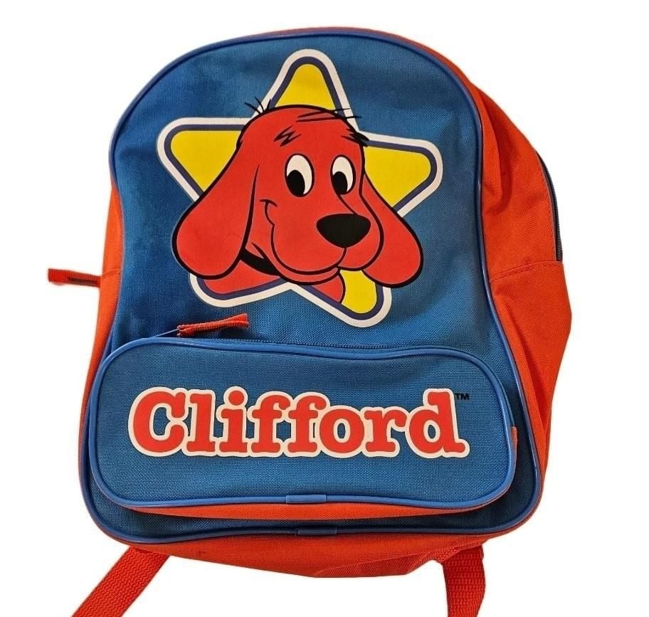 Clifford The Big Red Dog Scholastic School Backpack Blue And Red 2