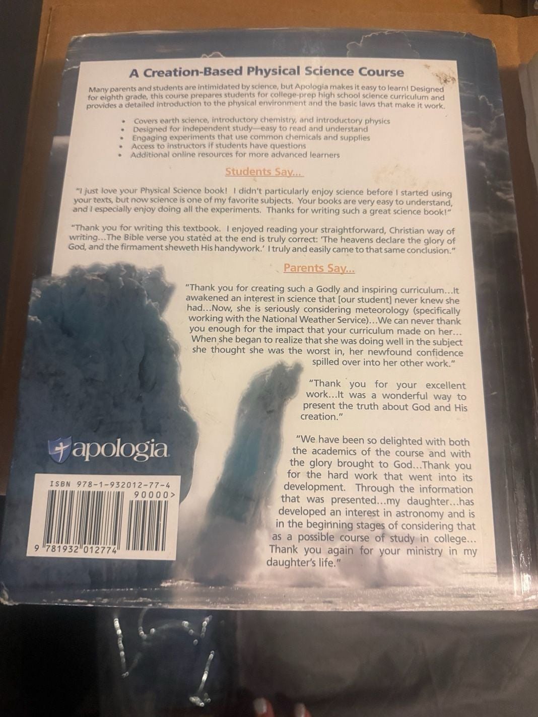 Apologia Exploring Creation With Physical Science 2nd Edition Textbook 2