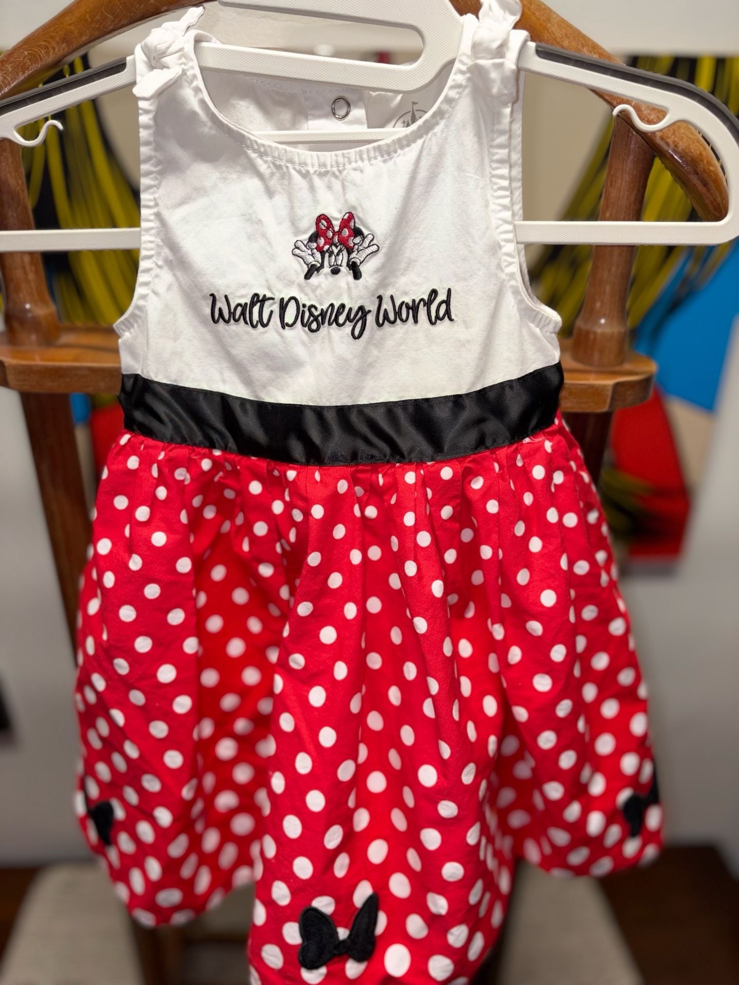 Disney Minnie Mouse Dress Size 3T Walt Disney World Polka Dot 2