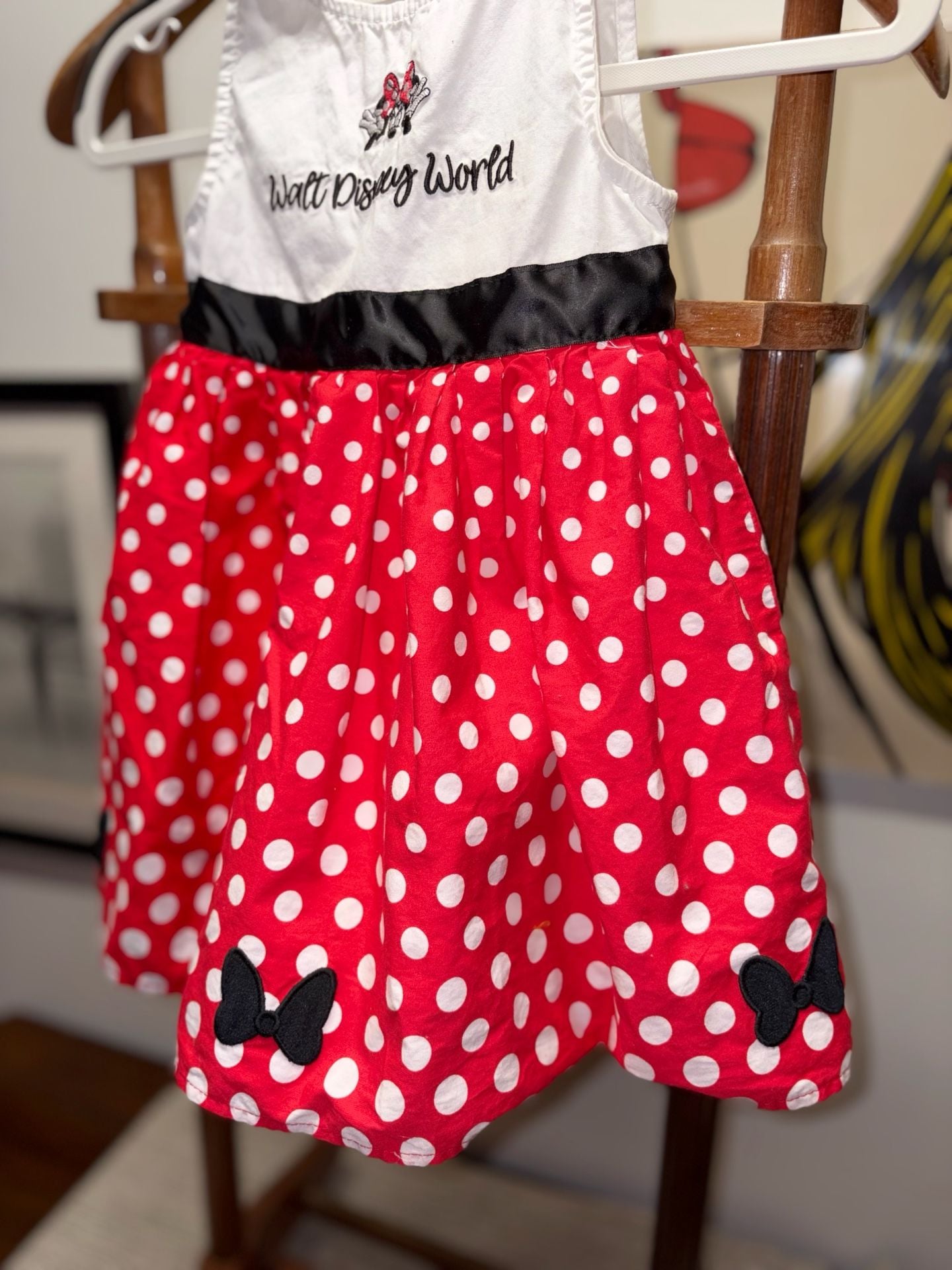 Disney Minnie Mouse Dress Size 3T Walt Disney World Polka Dot 4