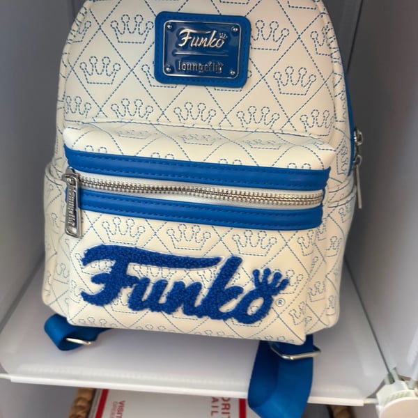 Loungefly Funko Logo White Mini Backpack