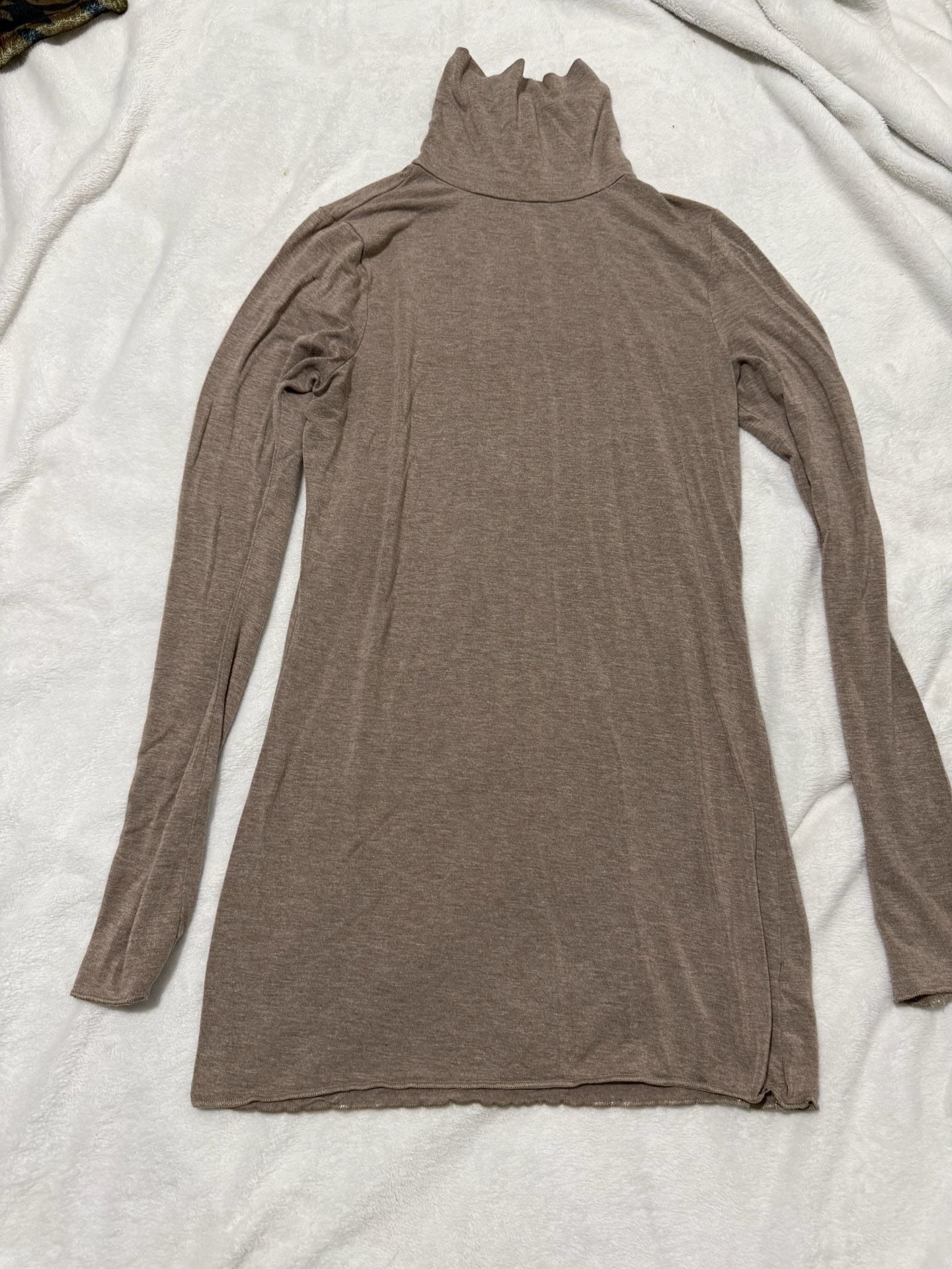 Gap Turtleneck Sweater mini dress Size M Brown Long Sleeve Knit Pullover
2