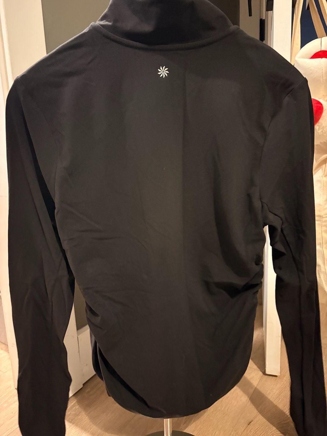 Athleta Transcend Half Zip Size L Black Pullover Top 3