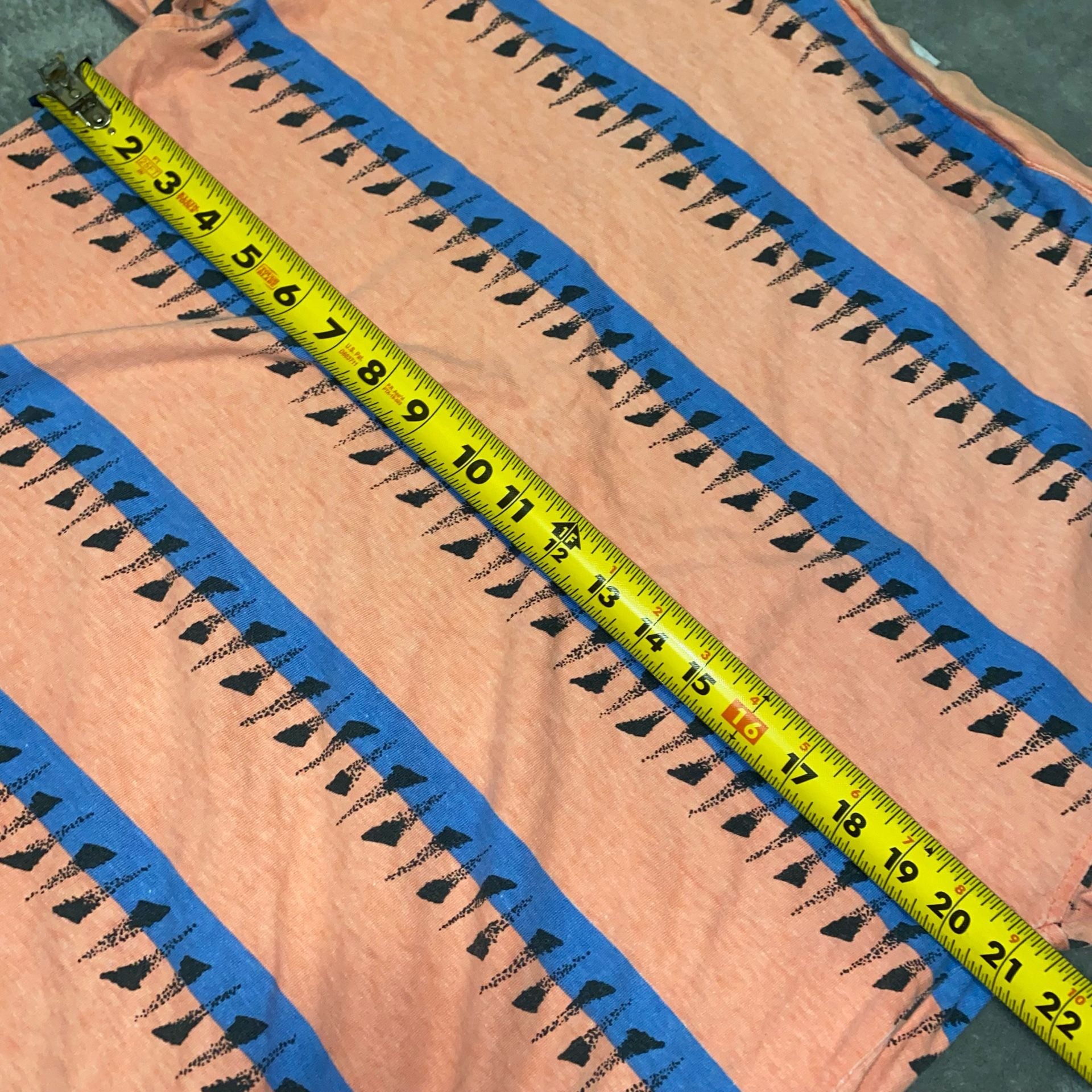Santana T-Shirt Size M Vintage 90s Neon Striped Graphic 5