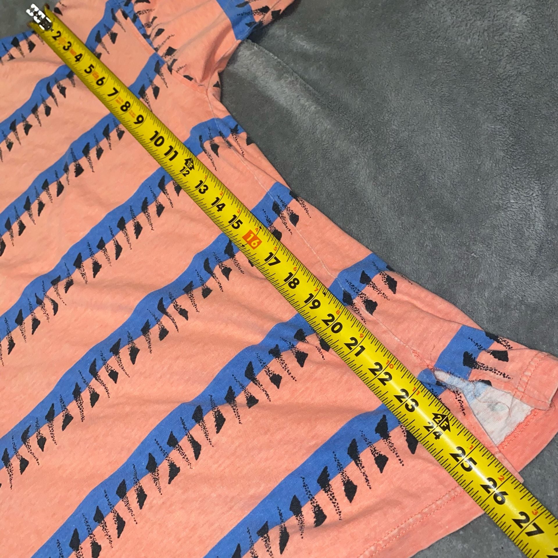Santana T-Shirt Size M Vintage 90s Neon Striped Graphic 6