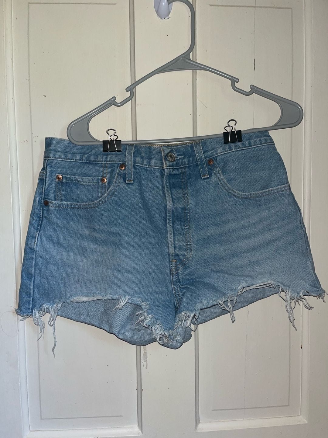 Levi's 501 Cutoff Denim Shorts Size 26 Blue 2