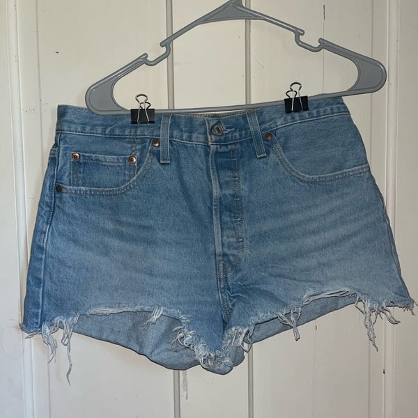 Levi's 501 Cutoff Denim Shorts Size 26 Blue