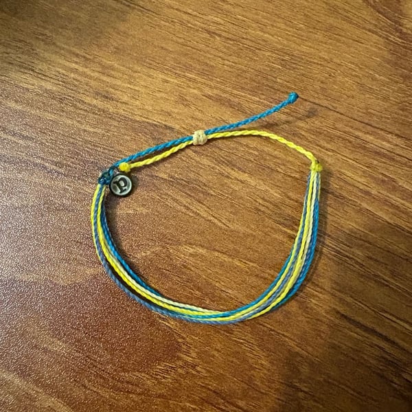 Pura Vida Monaco Bracelet Blue and Yellow String