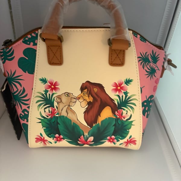 Loungefly Disney The Lion King Simba & Nala Tropical Mini Satchel Bag