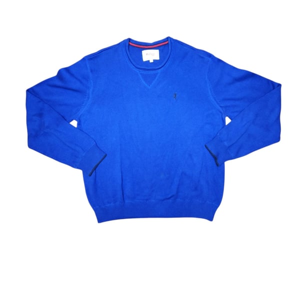 Stafford Prep Cotton Crewneck Sweater Size L Blue Long Sleeve Pullover