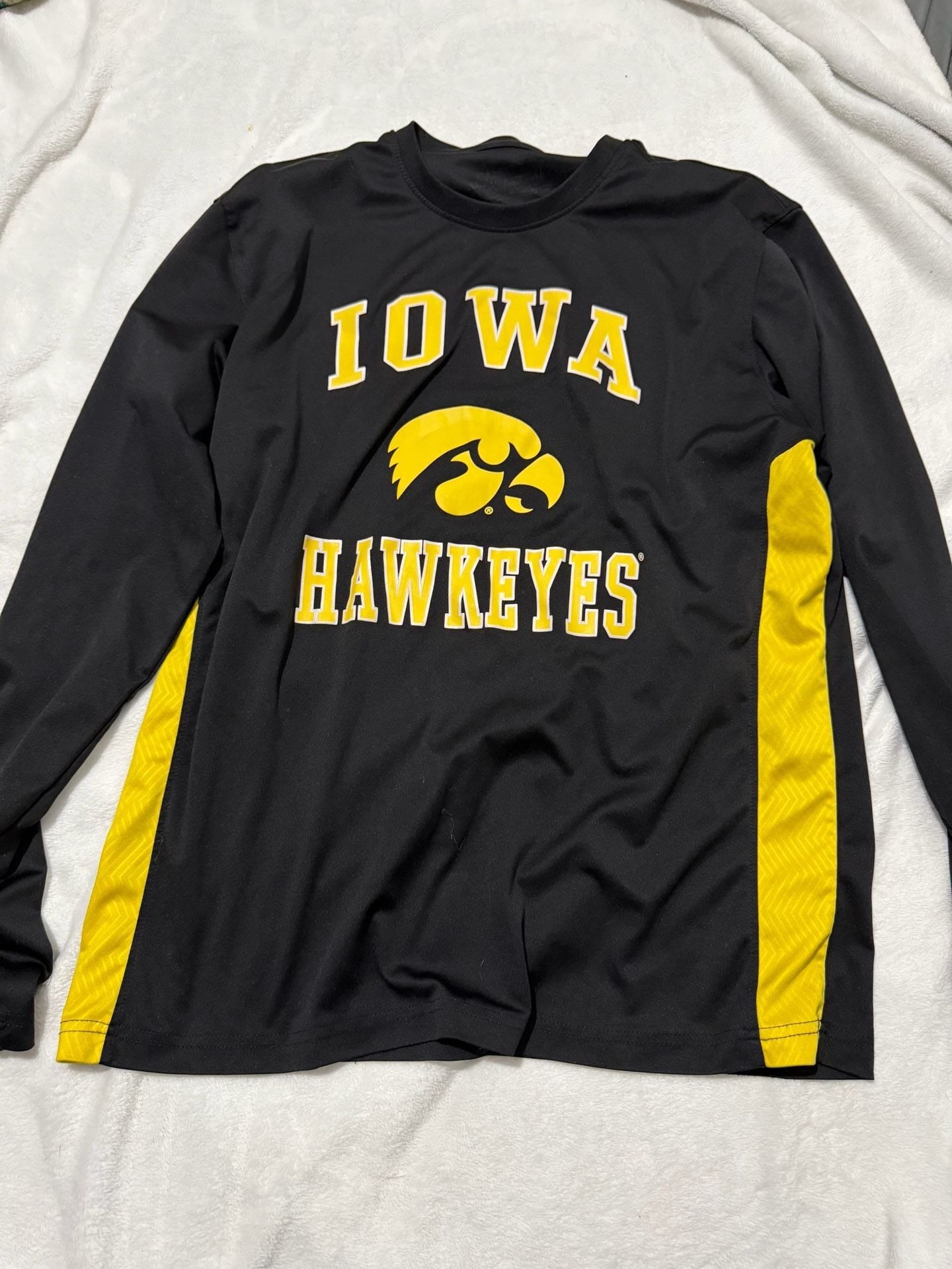 Iowa Hawkeyes Long Sleeve Athletic Shirt Black Yellow 2