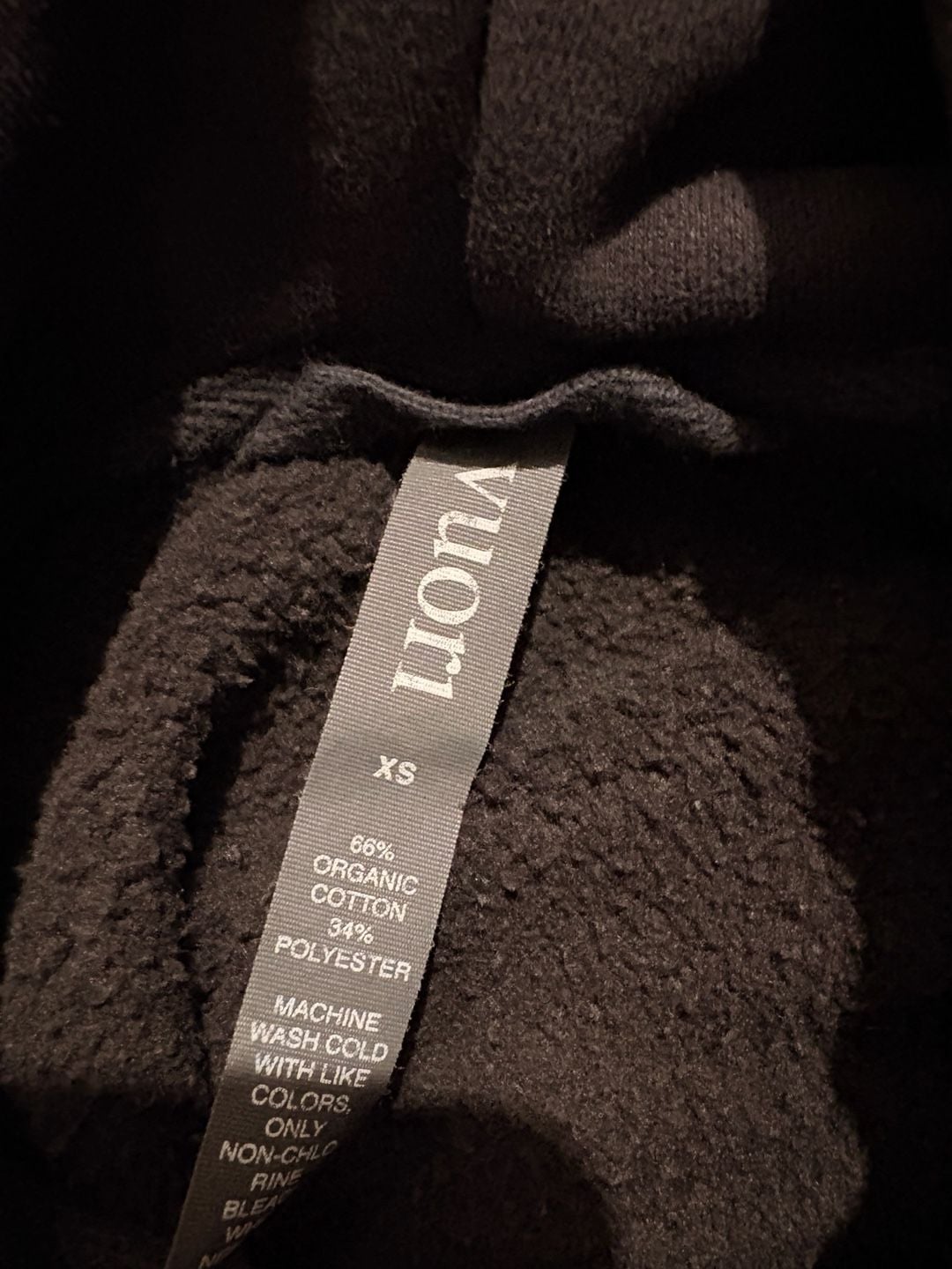 Vuori Restore Half-Zip Cropped Hoodie Size XS Washed Black Organic Cotton 6