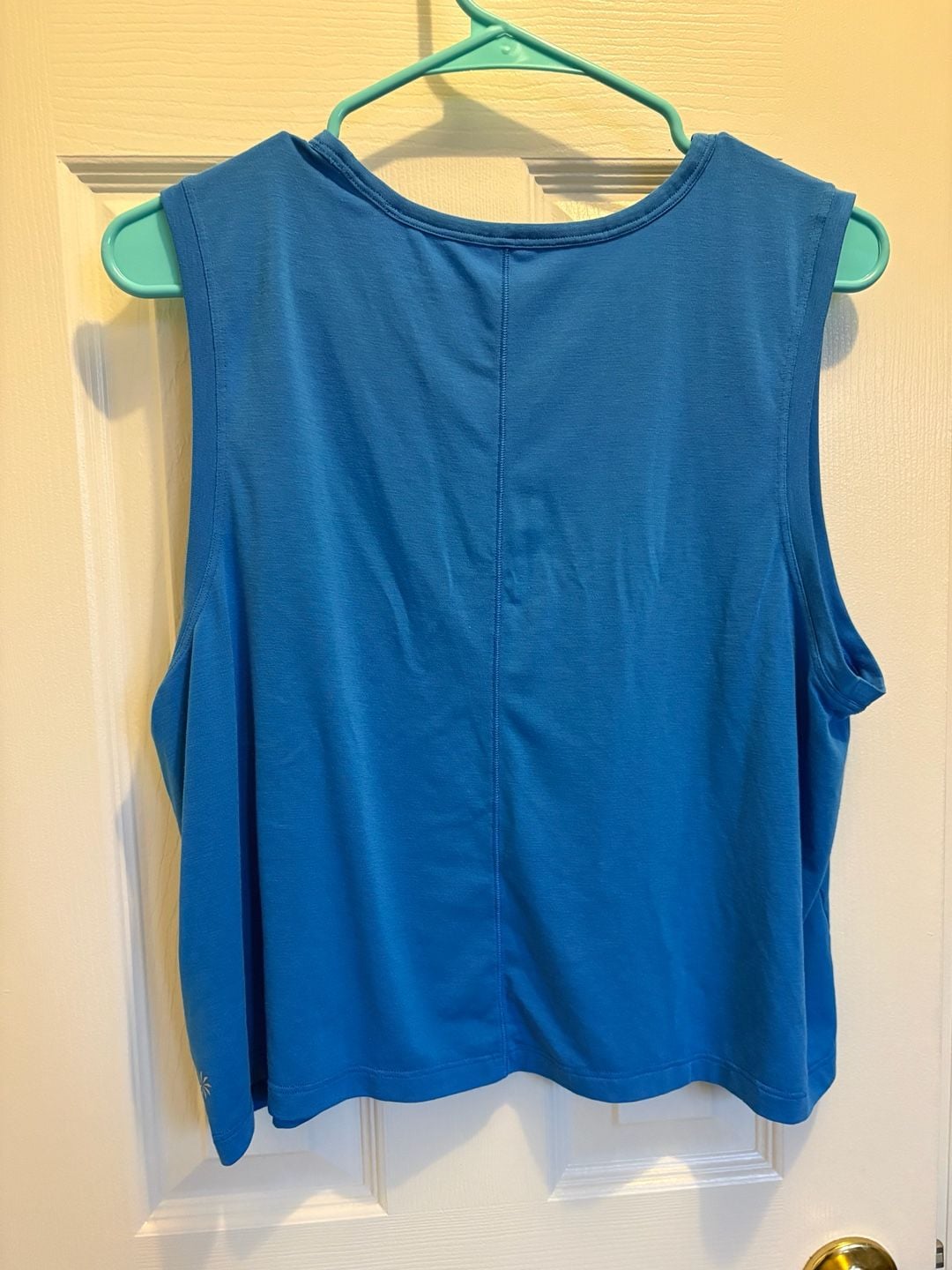 Athleta With Ease Muscle Tank Size L Blue Athletic Workout Shirt 3