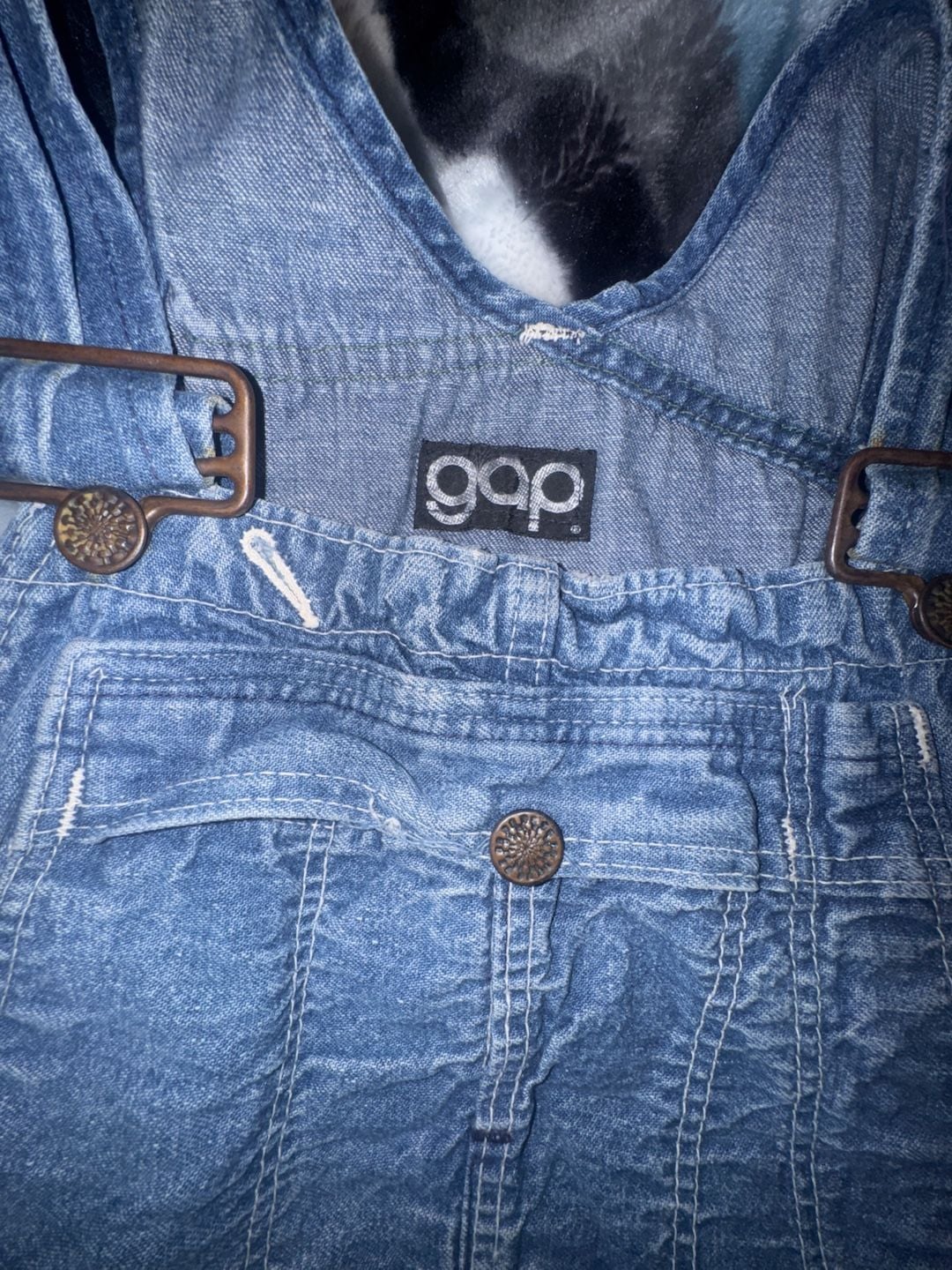 Gap Vintage Denim Overalls Blue Denim Relaxed Fit 2
