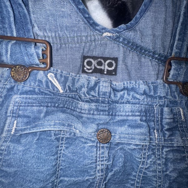 Gap Vintage Denim Overalls Blue Denim Relaxed Fit
